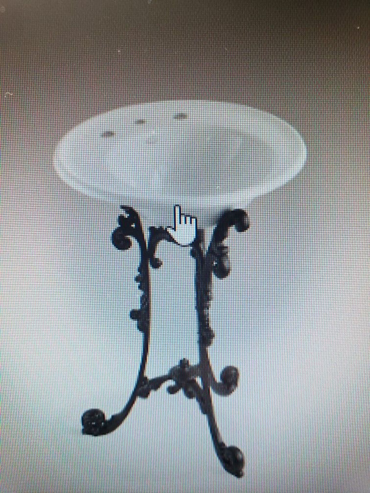 Kohler Iron Works Historic Black Cast Iron Pedestal Base With White Sink