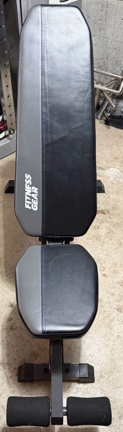 Fitness Gear Adjustable Weight Bench – Flat/Incline/Decline – Excellent Condition