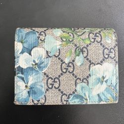 Gucci GG Blooms leather wallet (Turquoise, Leather)