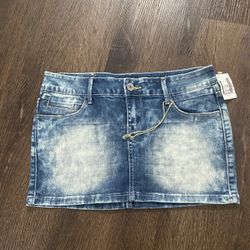 NEW Junior Girls Jean Mini Skirt Size Medium By I&M Jeans #4