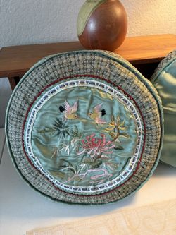 Embroidered Silk Decorative Pillows
