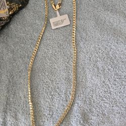 Cuban 20 Inch 4 Mm Necklace 14k