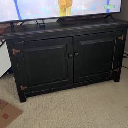 Black Hutch / Cabinet W/ Shelf