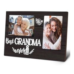 Birthday Gifts from Grandkids Best Grandma Gifts Fits 2 Photos Picture Frame