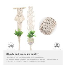 Handmade Macrame two plant hangers
