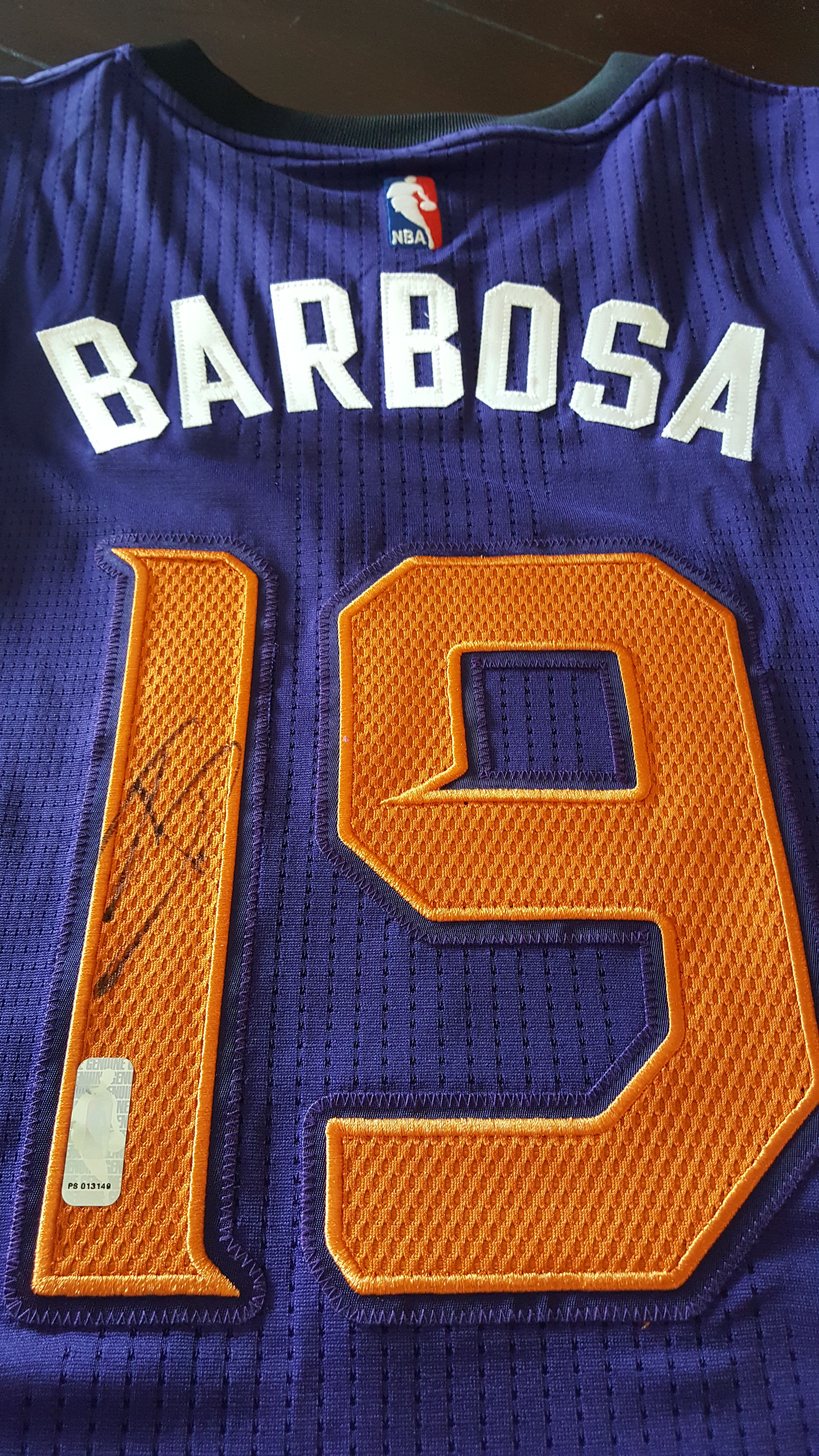 Leandro Barbosa Authentic Pro Cut Autographed Jersey COA - Phoenix Suns