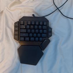 One handed Gaming Keyboard W/ Mouse Pad 