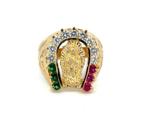 Men’s 14k Our Lady Of Guadalupe Virgin Mary Horseshoe Ring GP3115189