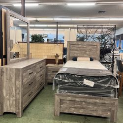 🚚Hot Deal🚚 Brand New Twin Size Bed Frame+ Dresser+ Mirror + Nightstand $550, Finance Available, Delivery Available 