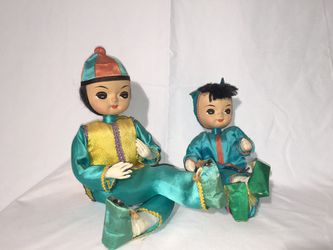Antique handmade sleeper dolls