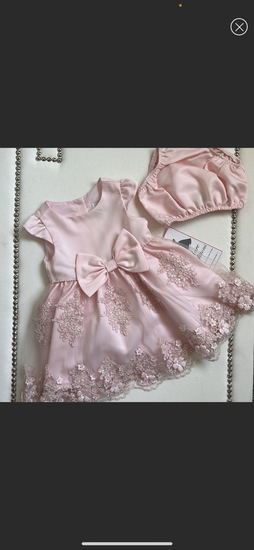 Rare Editions Pink Toddler Lace Sequin Dress