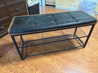 Industrial-Style Entryway Shoe Bench (with storage)