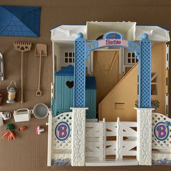 1998 Barbie Riding Stable Play set