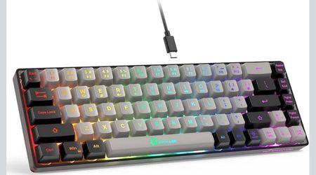 65% Gaming Keyboard, Wired Backlit Mini Keyboard, Ultra-Compact Anti-Ghosting...
