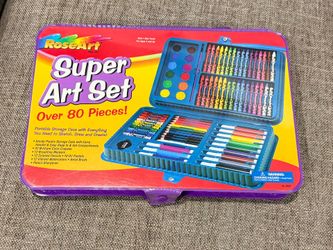 1999 Rose Art Super Art Set, Crayons, Markers. Pencils, Oils & Paints