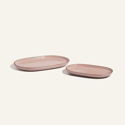 Our Place Platters (Set of 2)  Set of two handcrafted ceramic serving platters