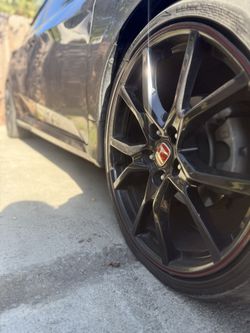 Type R oem wheels with adapters