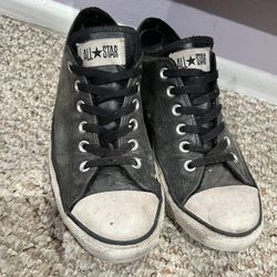 Leather Converse  Black Size 8 