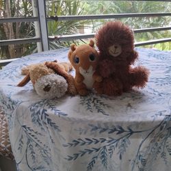3 stuffed animals