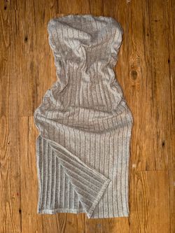 Grey Strapless Dress