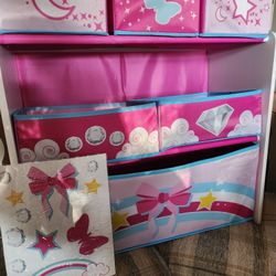 Delta Children Unicorn Design & Store 6 Bin Toy Storage Organizer