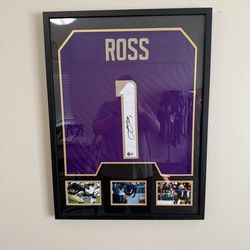 Framed autographed jerseys