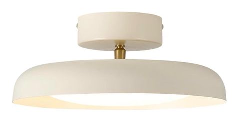 BISAMIYA Modern LED Ceiling Light, Brass Accent, 12.6 Inch Semi Flush Mount