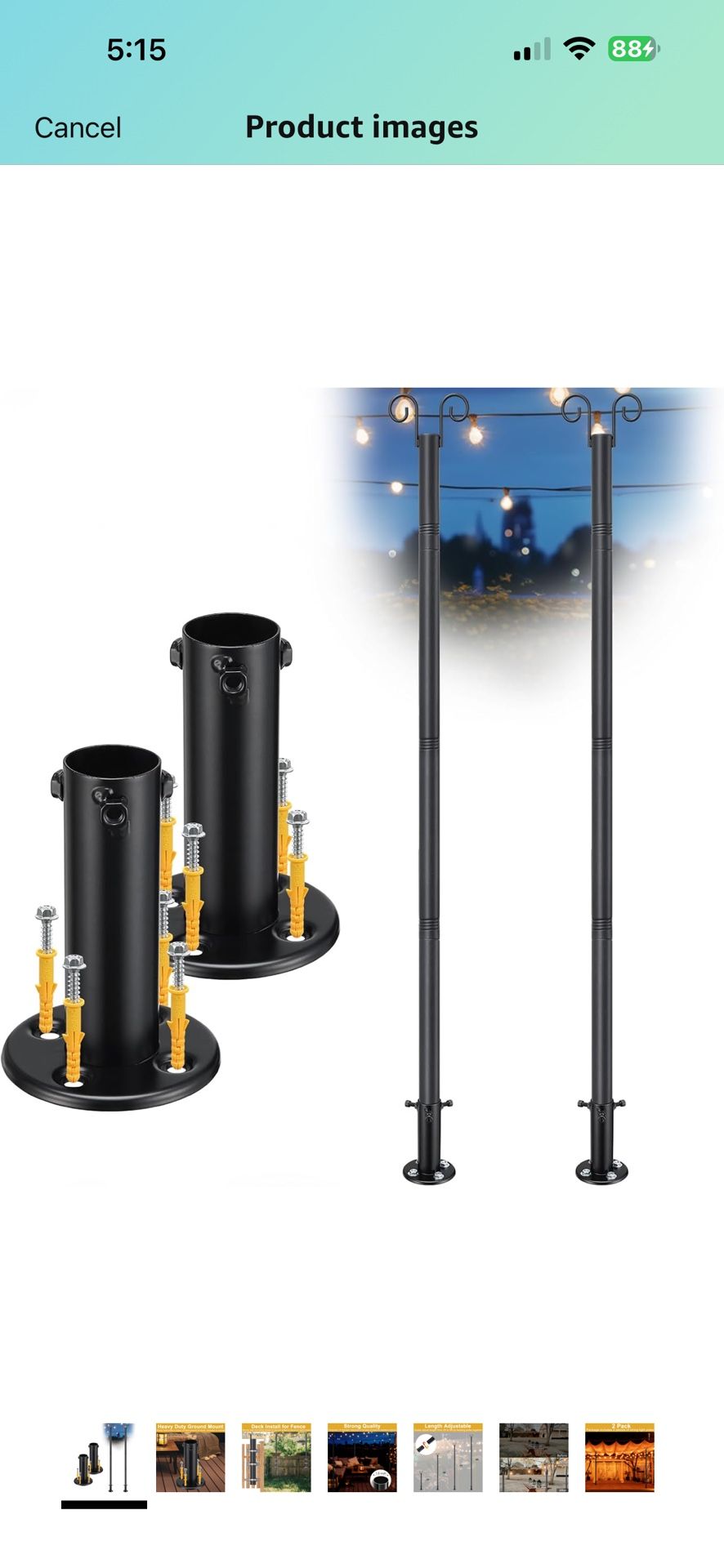 String Light Poles