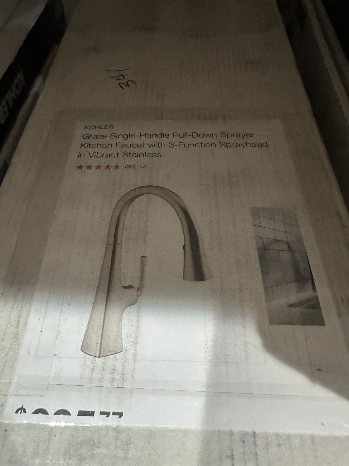 KOHLER Graze Single-Handle Pull-Down Sprayer Kitchen Faucet with 3-Function Sprayhead in Vibrant Stainless