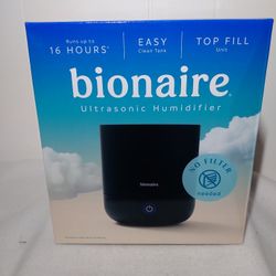 Bionaire Antimicrobial Top Fill Ultrasonic Cool Mist Humidifier New