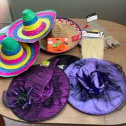 Witches Hats, Sombreros, Scarecrow Kit/hat, Pet Pumpkin Hat (for All)