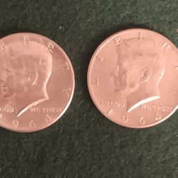 1964 P And D Kennedy Half Dollars 