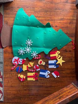 Festive Felt Christmas Tree with ornaments