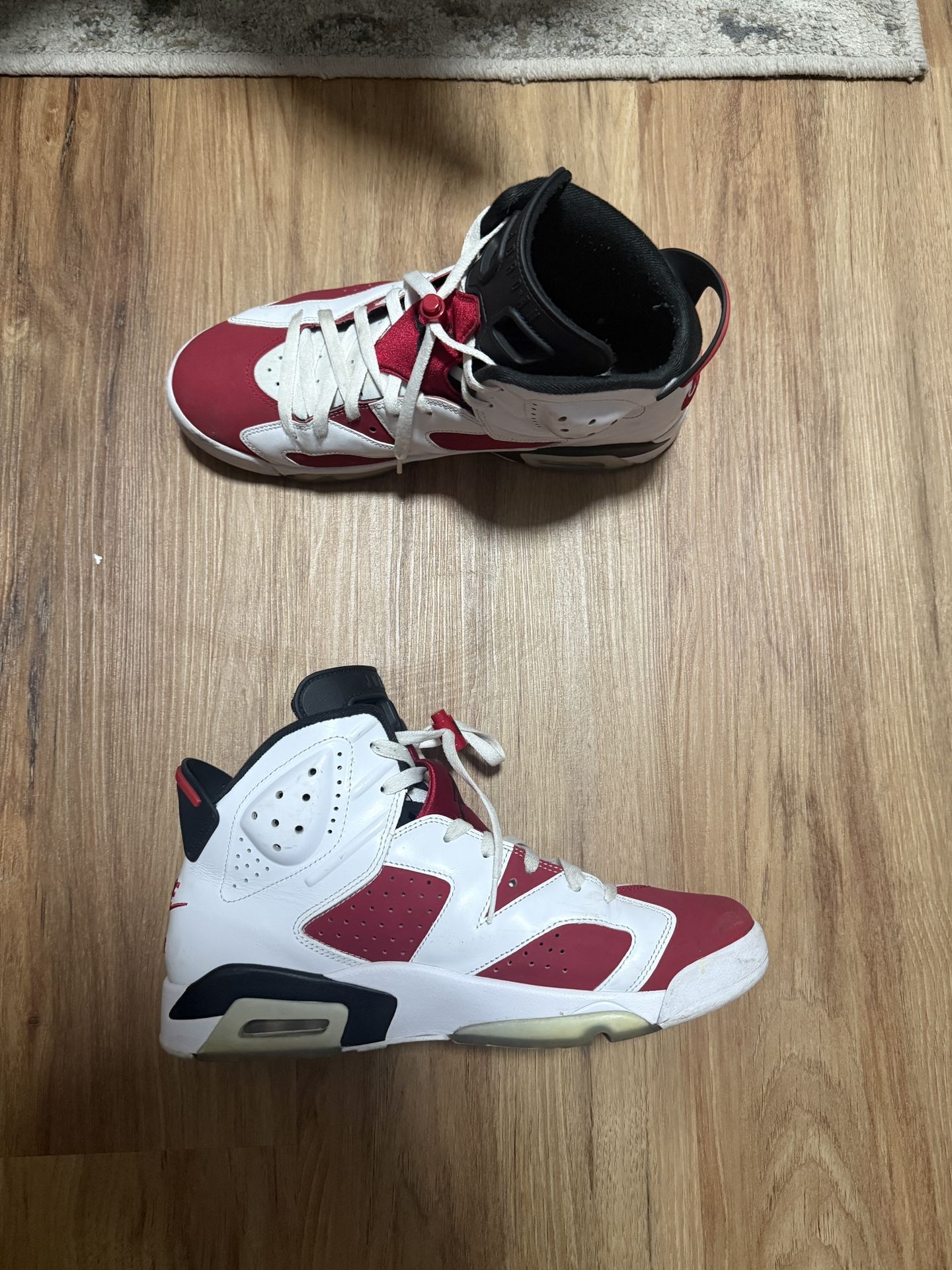 Air Jordan 6 Retro Carmine Leather Sneakers