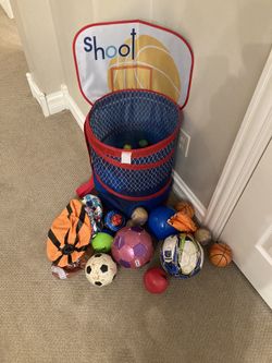 Over 30 Balls + Collapsible Storage Bin