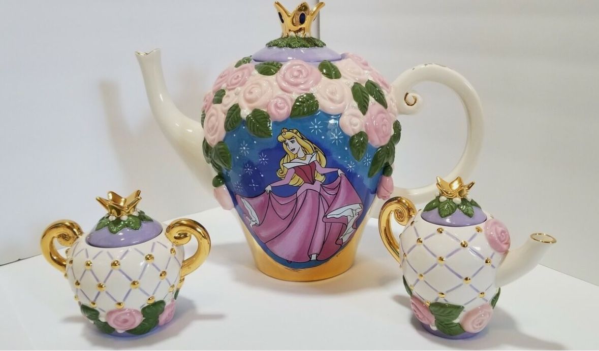 Rare Disney Aurora Tea Set