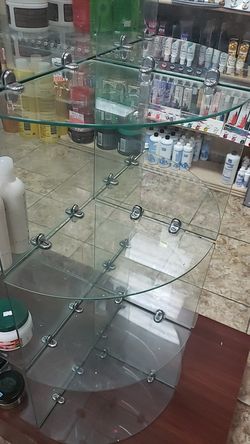 Glass shelves and connectors