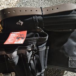 Milwaukee Hard Hat & Husky Electrician's Belt with Suspenders Combo