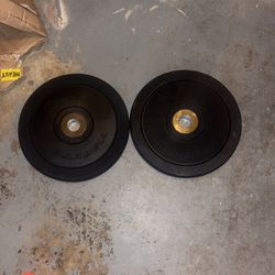 Pair Of 25 Pound CAP Barbell Rubber Olympic Bumper Plate
