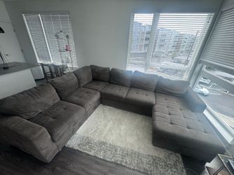 Gray sectional couch