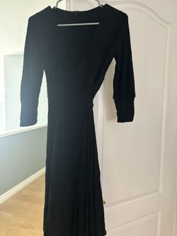 Theory Black Wrap Dress