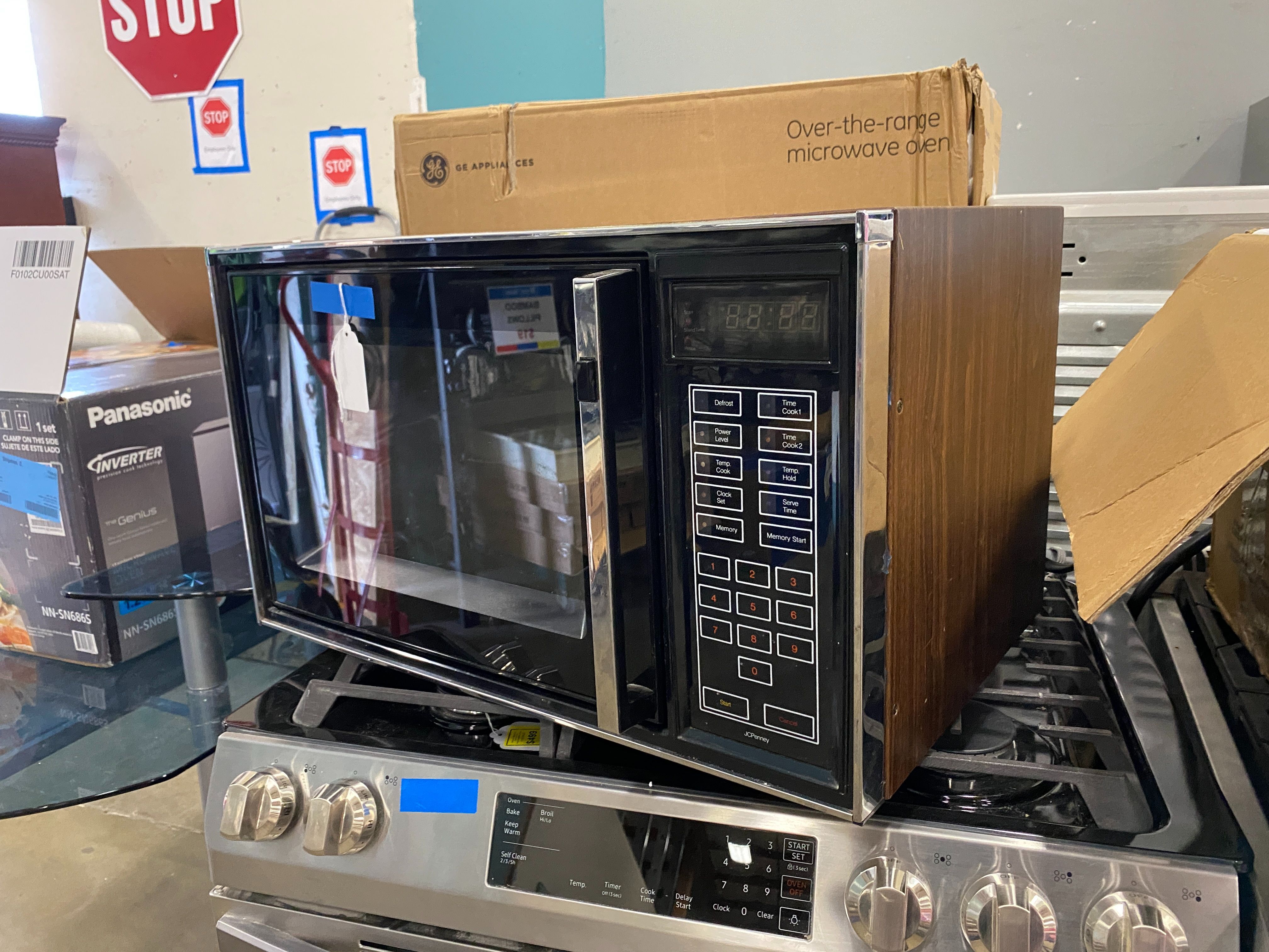 JCPenny Vintage Wood Panneled Microwave Oven