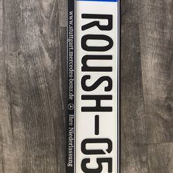 European License Plate