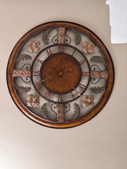 Large Metal Wall Clock
