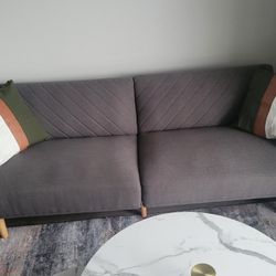 Reclining Grey Couch - 90 Degrees 