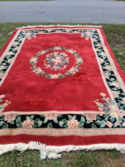 NICE LARGE 9 BY 12 WOOL AREA RUG