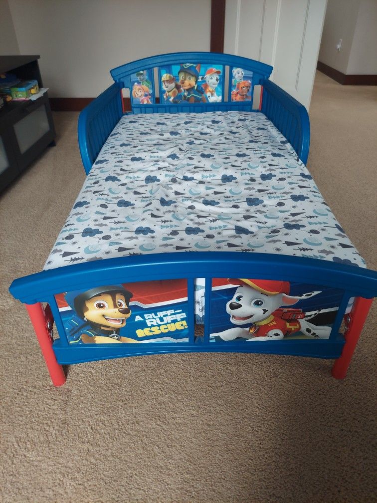 Paw Patrol Bed With Sealy Mattress - Not Used Much