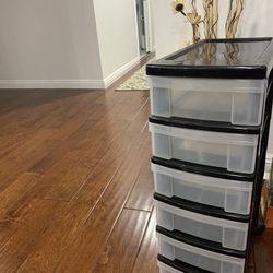 Plastic storage drawers
