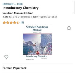 Selected solution manual INTRODUCTORY CHEMISTRY
