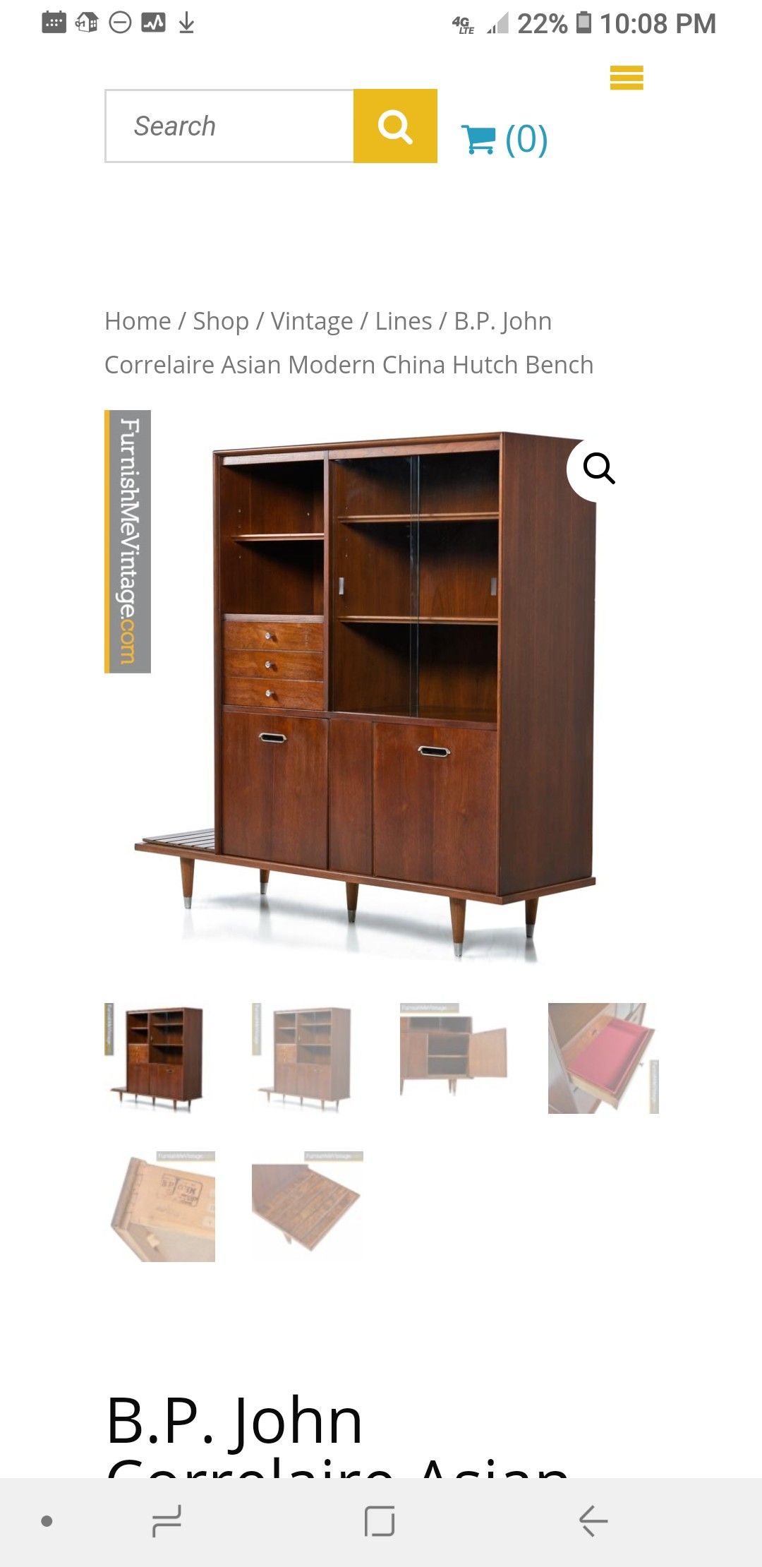 BP John Correlaire Asian Mid Century China Hutch